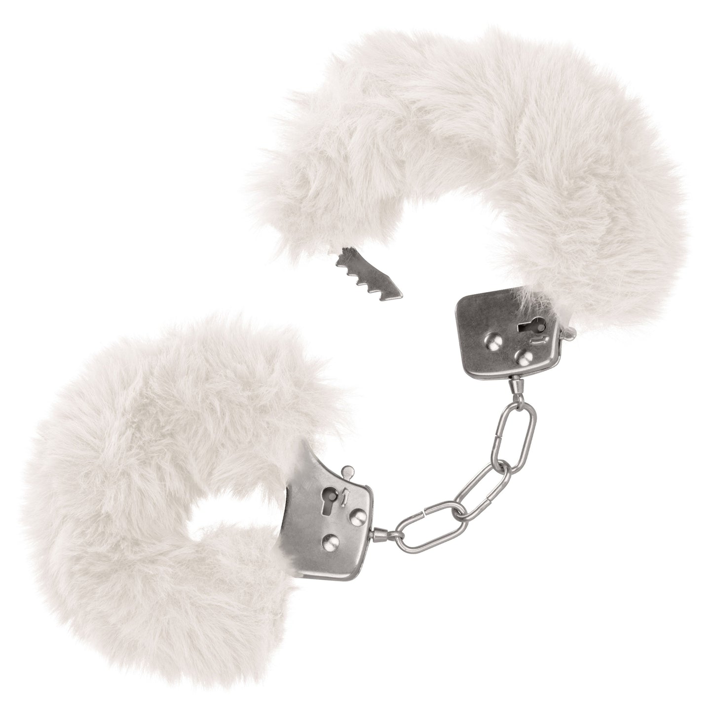 Ultra Fluffy White Furry Cuffs – Soft Bondage Handcuffs