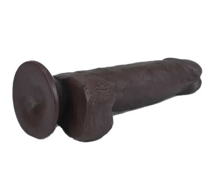 Get Lucky 7.5 Inch Realistic Dark Brown Dildo