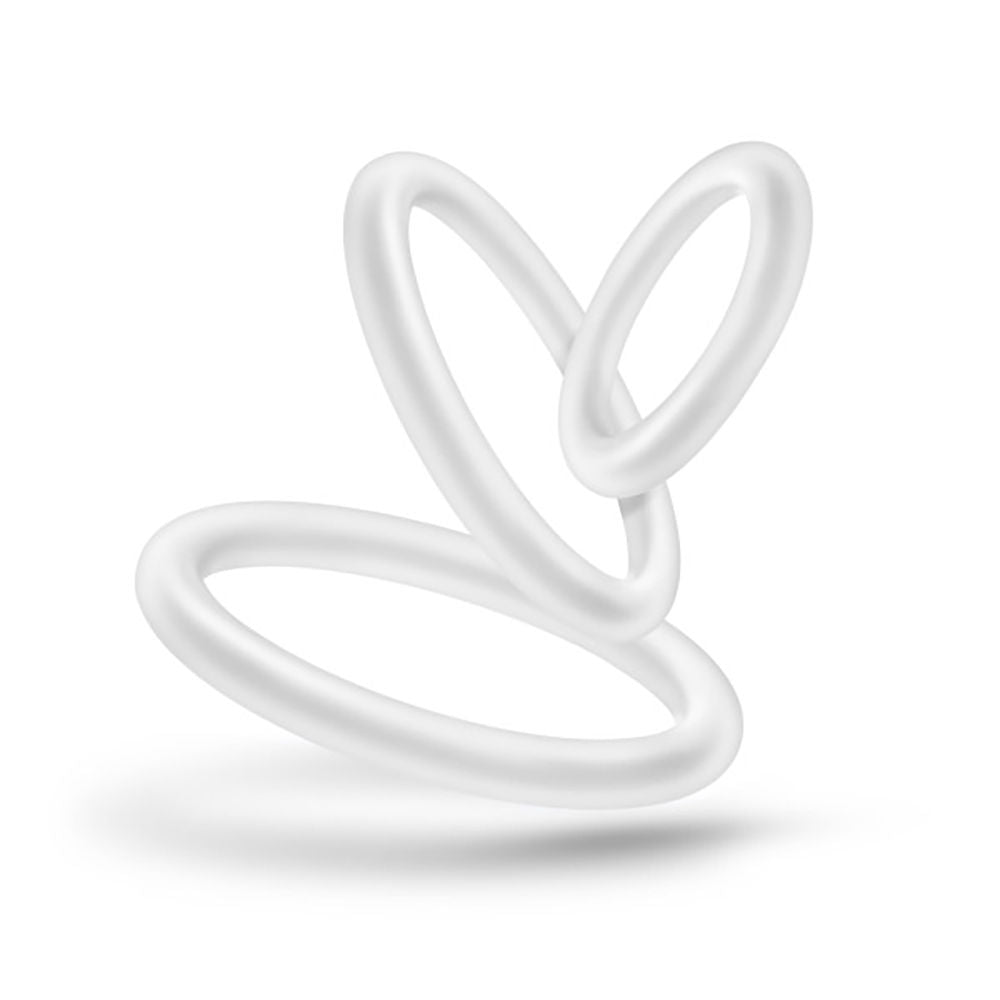 Performance Vs4 Pure Premium (White) – Silicone Cockring Set
