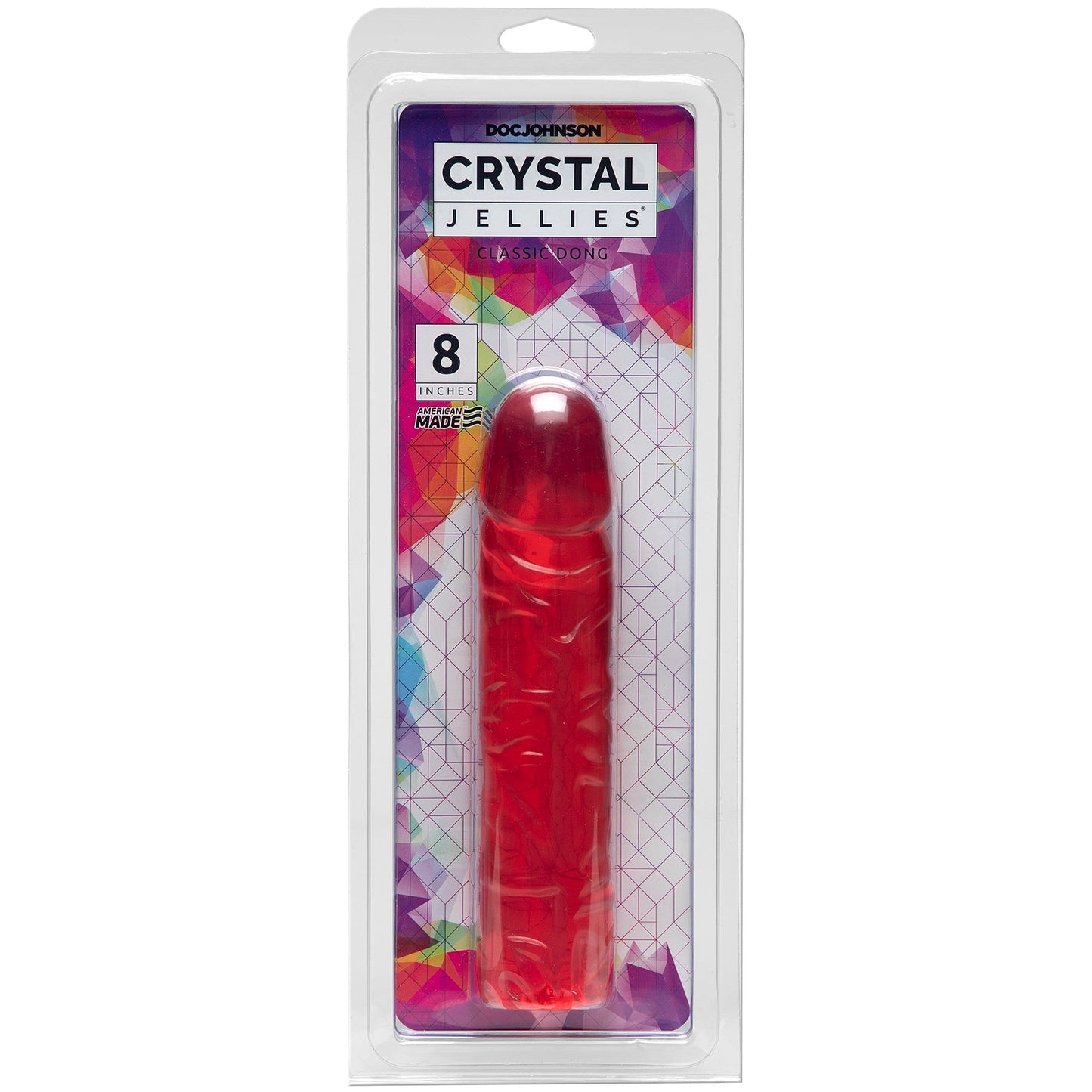Doc Johnson Crystal Jellies Classic 8 Inch Soft Flexible Dong