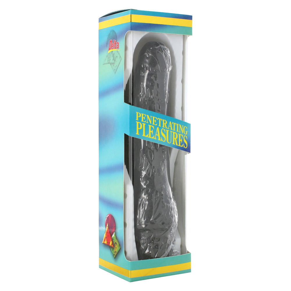 8 Inch Realistic Veined Textured Black Dildo Vibrator