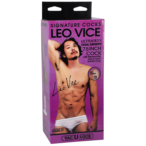 Signature Cocks Leo Vice 7.5 Inch Ultraskyn Dual Density Cock with Removable Vac-U-Lock Suction Cup
