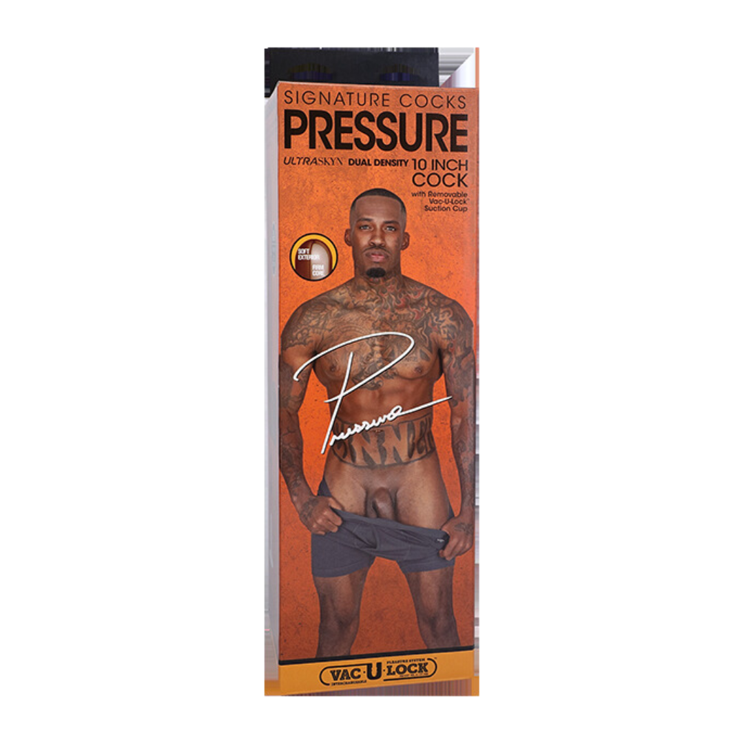 Signature Pressure 10 Inch Chocolate Cock With Removable Suction Cup