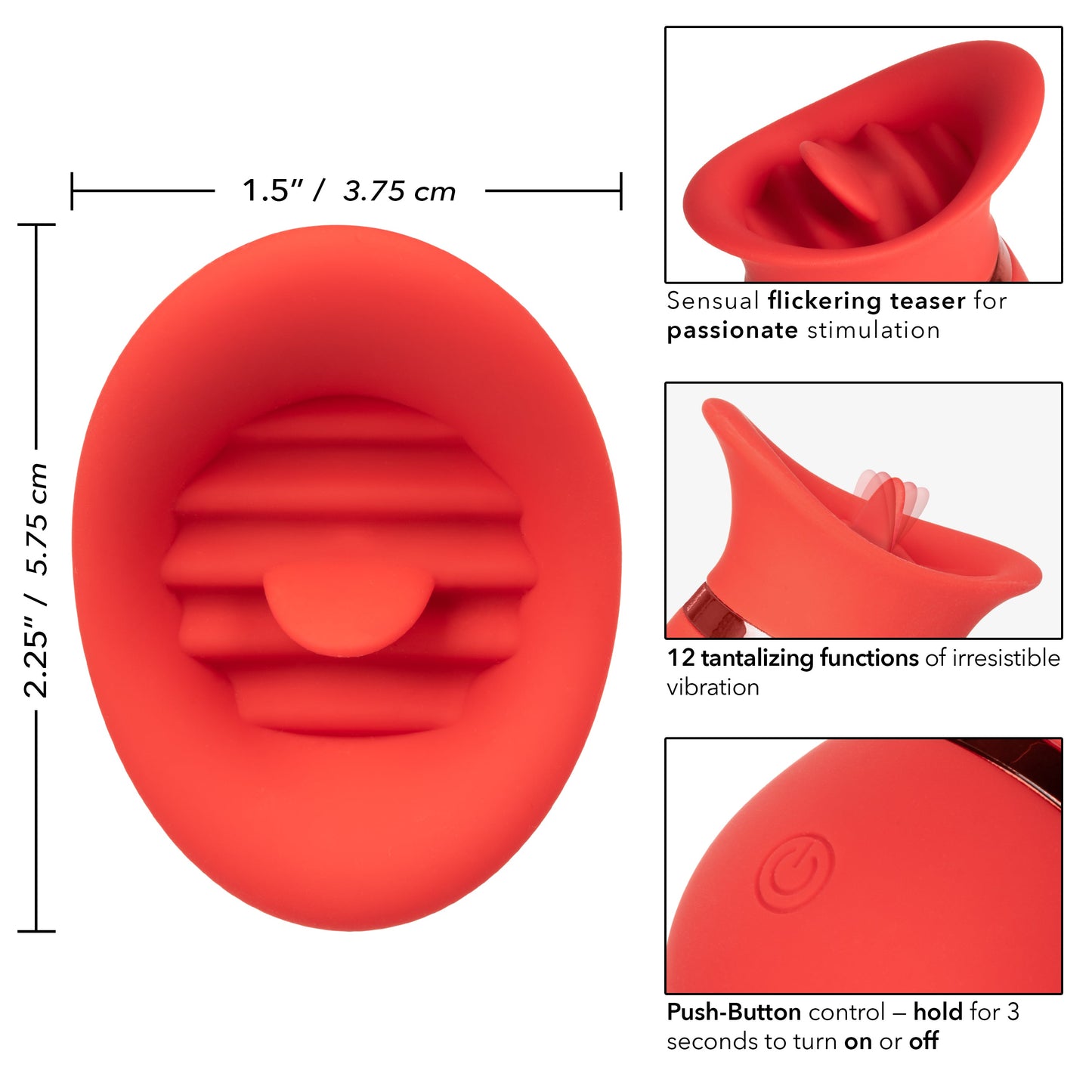 French Kiss Sweet Talker – Compact Massager with 12 Flickering Functions Vibrator