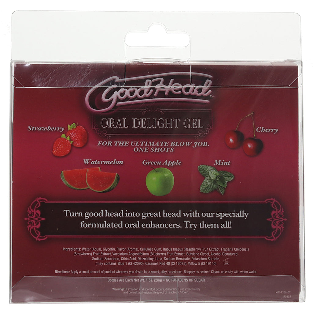 GoodHead One Shot 5 Pack 1oz/28g Lubes and Lotions > Flavored Sex Lubes