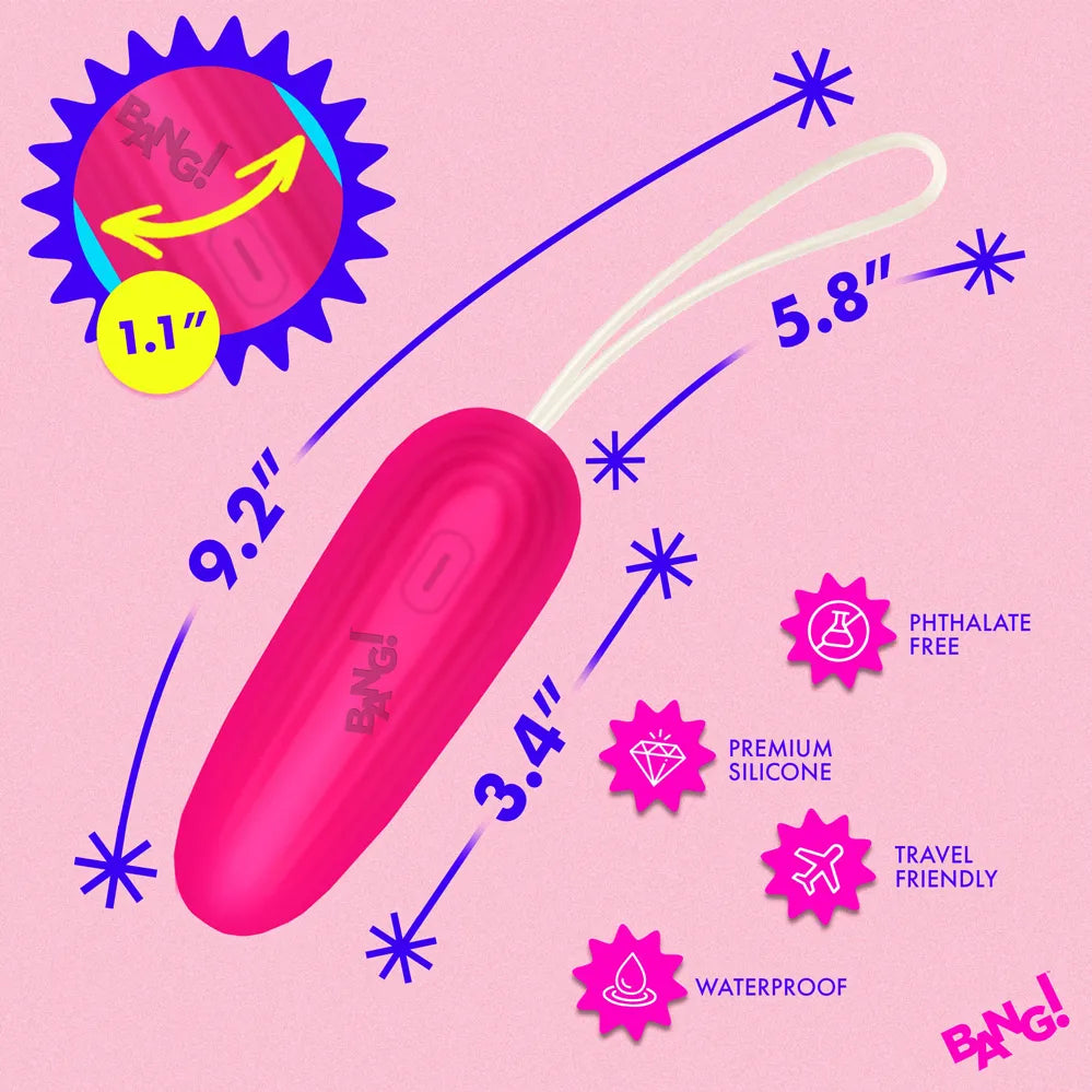 Bang! Silicone Vibrating Egg – Rechargeable Internal Vibrator