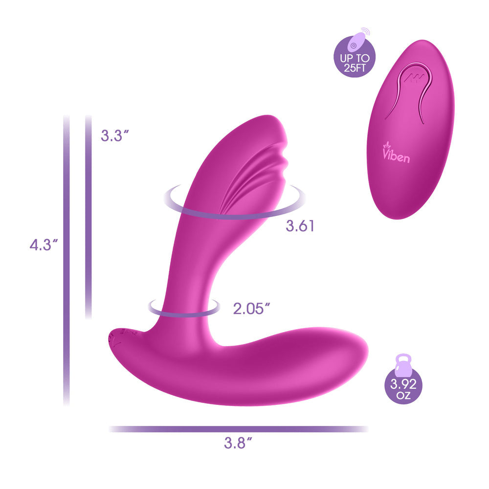 Epiphany Clitoral Rollerball Panty Vibe (Berry) – Remote-Controlled Dual Motor Panty Vibrator