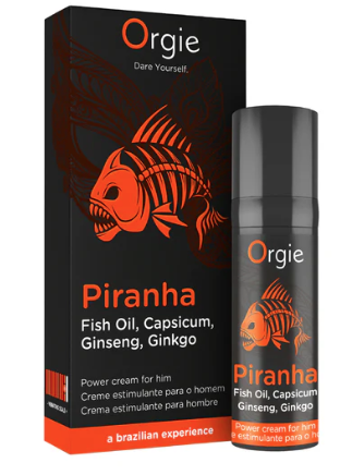 Orgie Piranha Power Cream 15ml – Erection Enhancer Cream