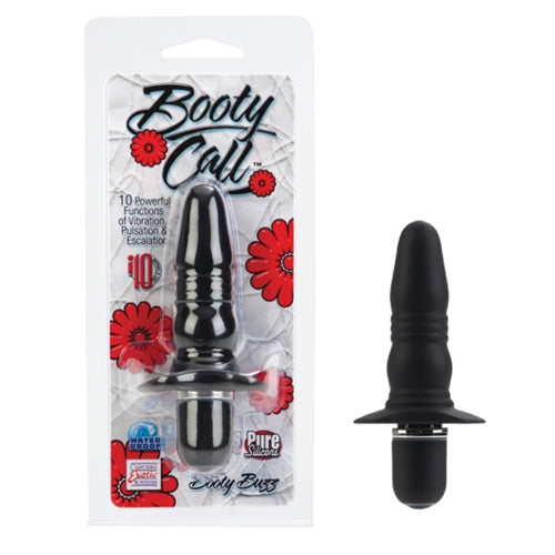 Booty Call Booty Buzz Black Silicone Probe 3 Inch with 10 Vibration Settings