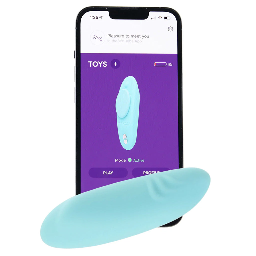 We-Vibe Moxie+ Wearable Clitoral Vibe in Aqua Vibrators > Wearable & Panty Vibrators