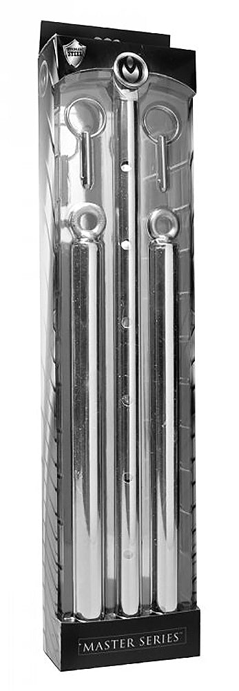 Adjustable Steel Spreader Bar – Durable Steel BDSM Accessory with Eyebolts