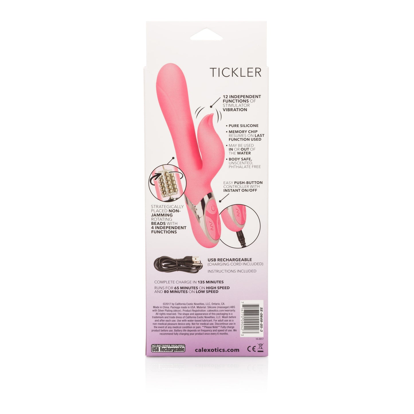 Enchanted Tickler Vibrator with Rotating Beads