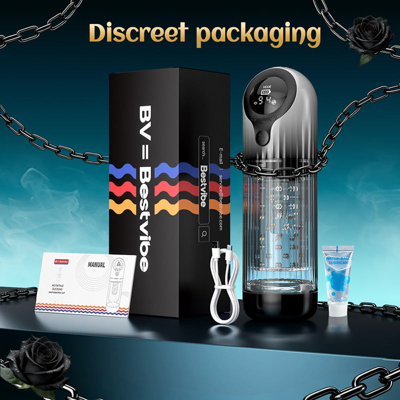 Vortex Male Stroker - Acmejoy X Bestvibe Collaboration 4 Strong Suction One-Key Burst 9 Rotations Easy to Clean with Free Lubricant Masturbation Cup