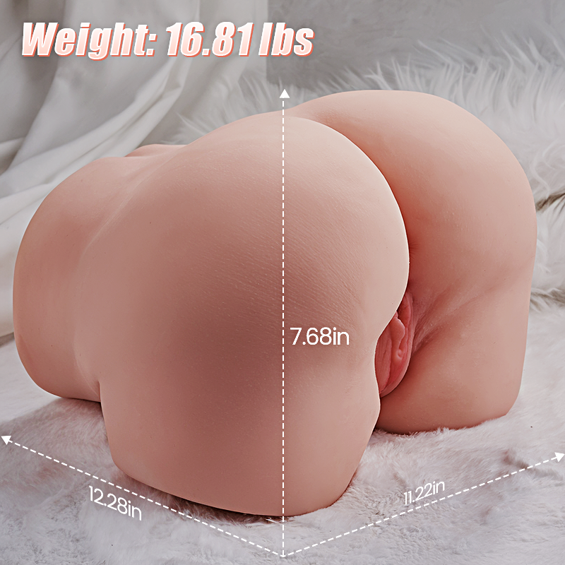 Elodie: [Upgrade Electric] 1:1 Copy Sucking Vibrating Big Plump Butt With Elasticity Male Masturbator 16.81 lbs Masturbators