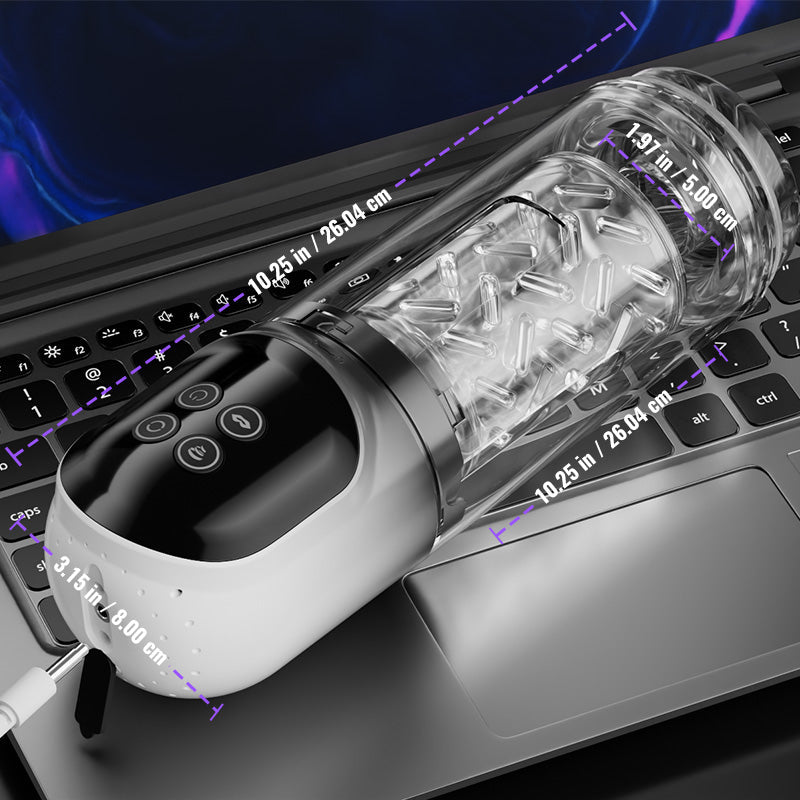 Vortex - 7 Suction 7 Rotation Stroker – 3D Real Feel Waterproof Hot & Cold Spa Suction Vacuum Pumps Masturbator Masturbation Cup