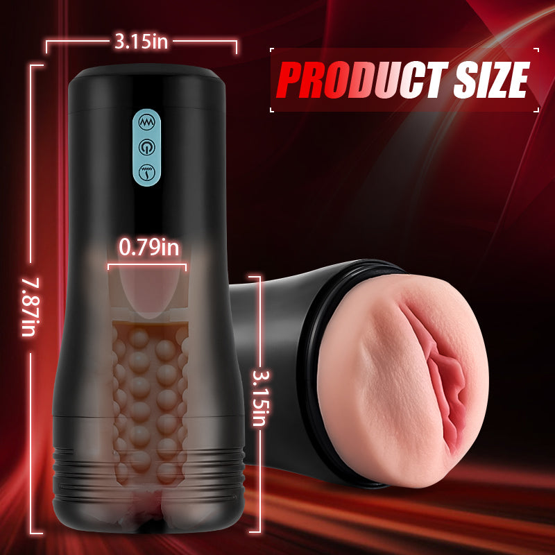 James - Classic 10 Tongue Licking 10 Vibrating Male Stroker Masturbation Cup