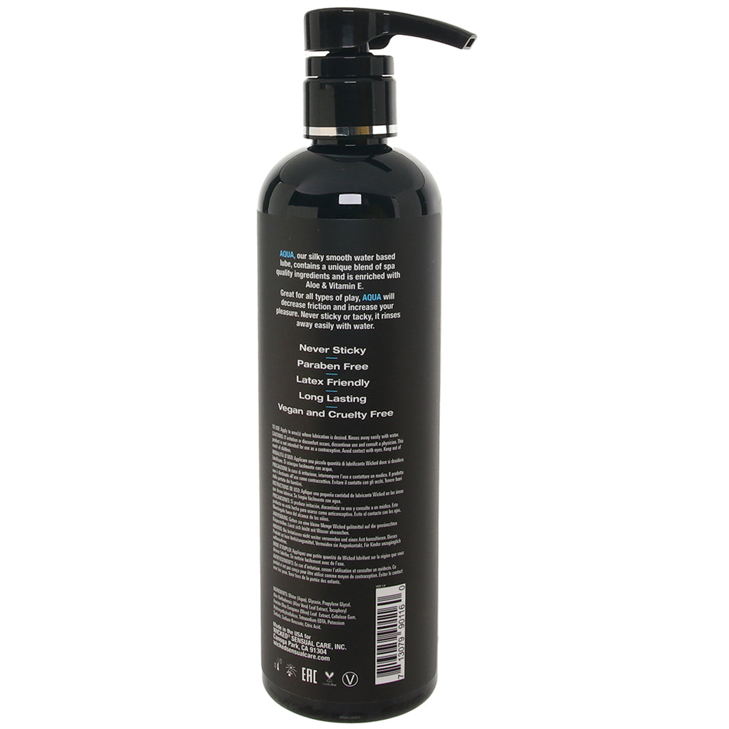 Aqua Fragrance Free Water Based Lube 16oz/473ml Lubes and Lotions > Water Based Sex Lubes