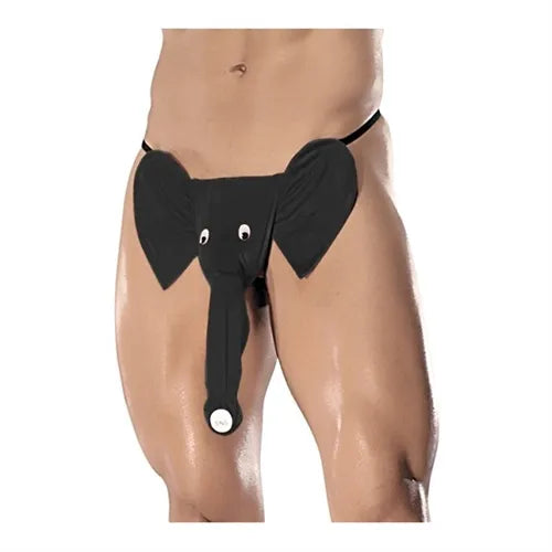 Squeaker Elephant G-String (Black) – Novelty Lingerie