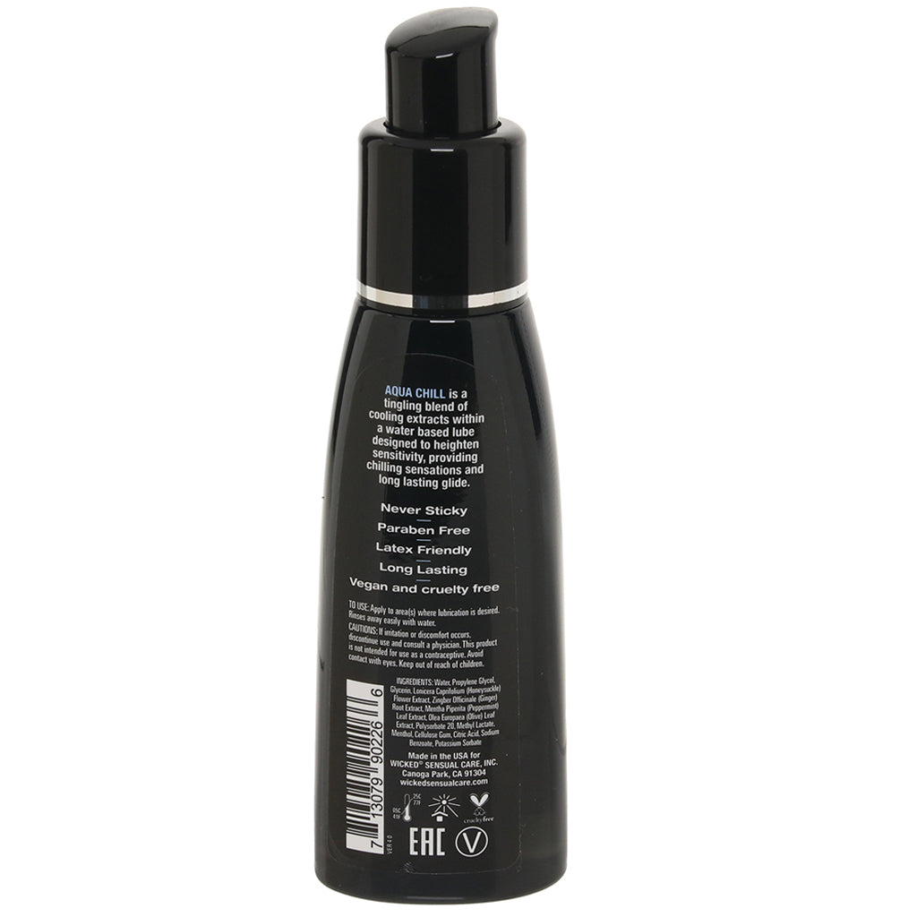 Aqua Chill Cooling Water Based Lube in 2oz/60mL Lubes and Lotions > Stimulating Lubricants