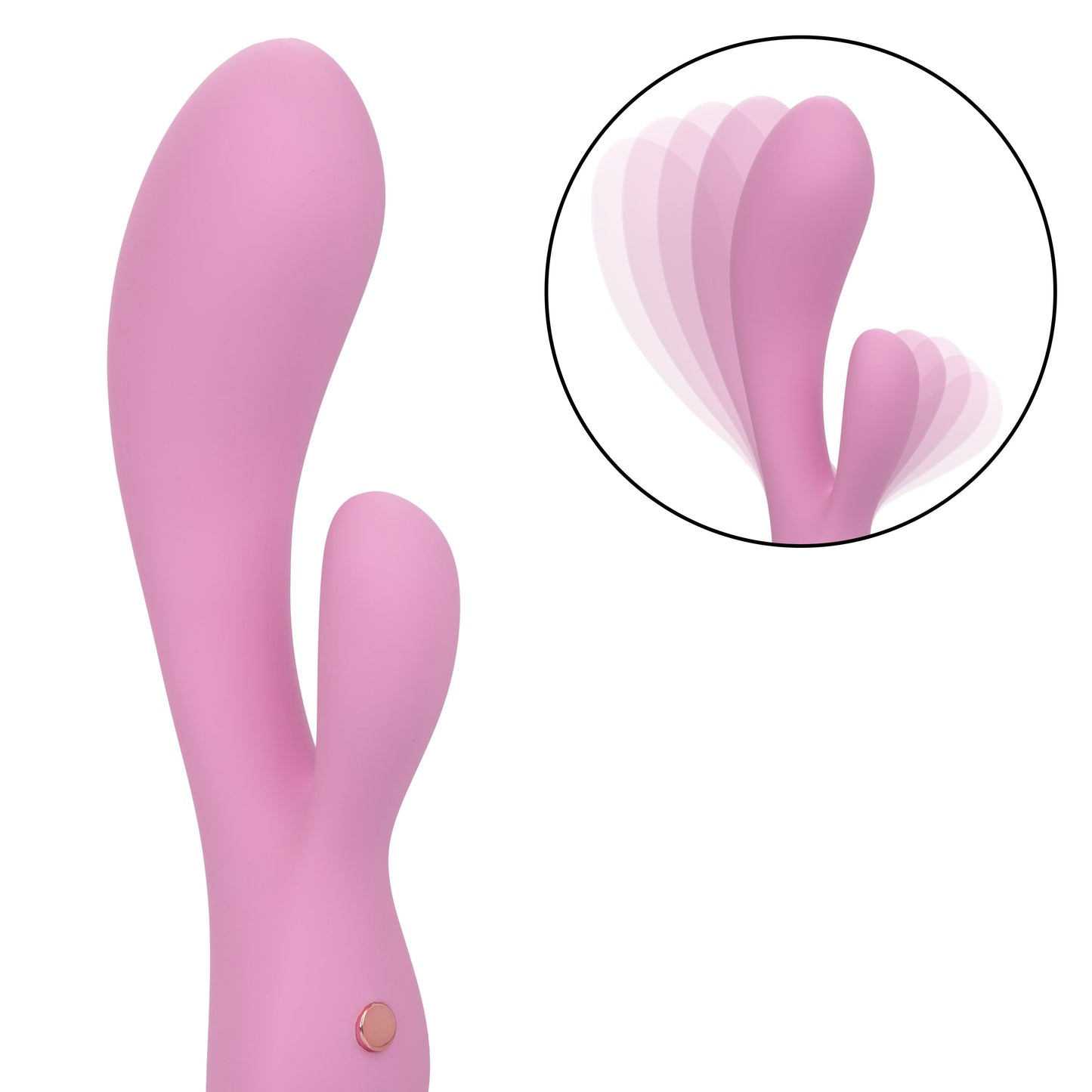 Contour Zoie Pink Flexible Dual Massager with 10 Vibration Functions and Silicone Design
