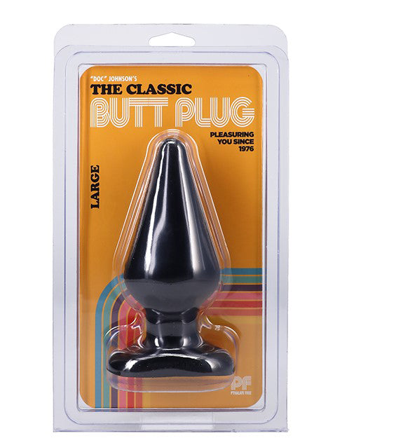 Large Black 6 Inch Butt Plug