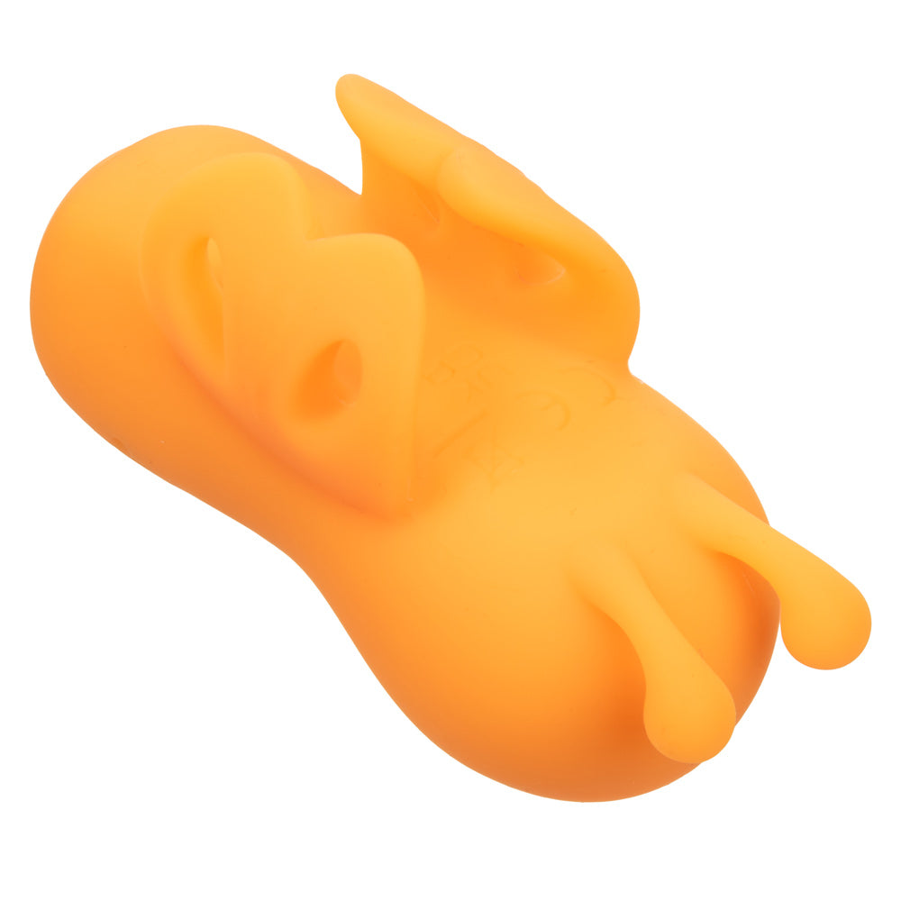Neon Vibes The Buzzing Vibe Orange Silicone Finger Teaser with 10 Vibration Functions and Rechargeable