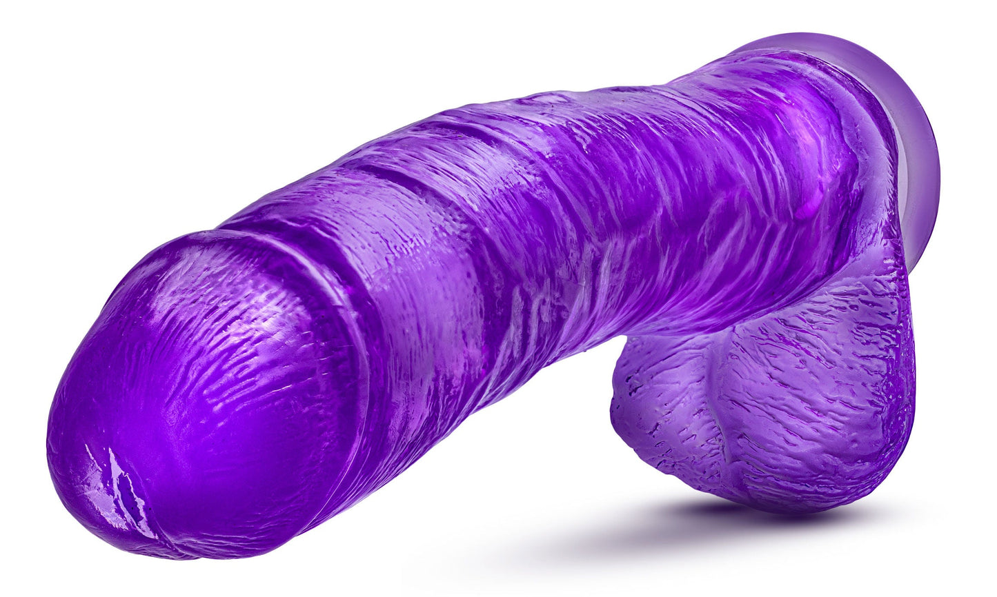 B Yours Plus Hefty N Hung (Purple) – 11.5" Insertable Realistic Dildo with Suction Cup Base