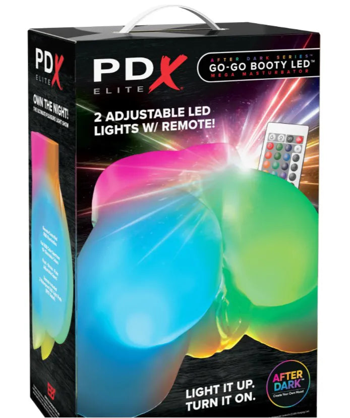 PDX Elite After Dark Series Go-Go Booty – Waterproof LED Mega Masturbator