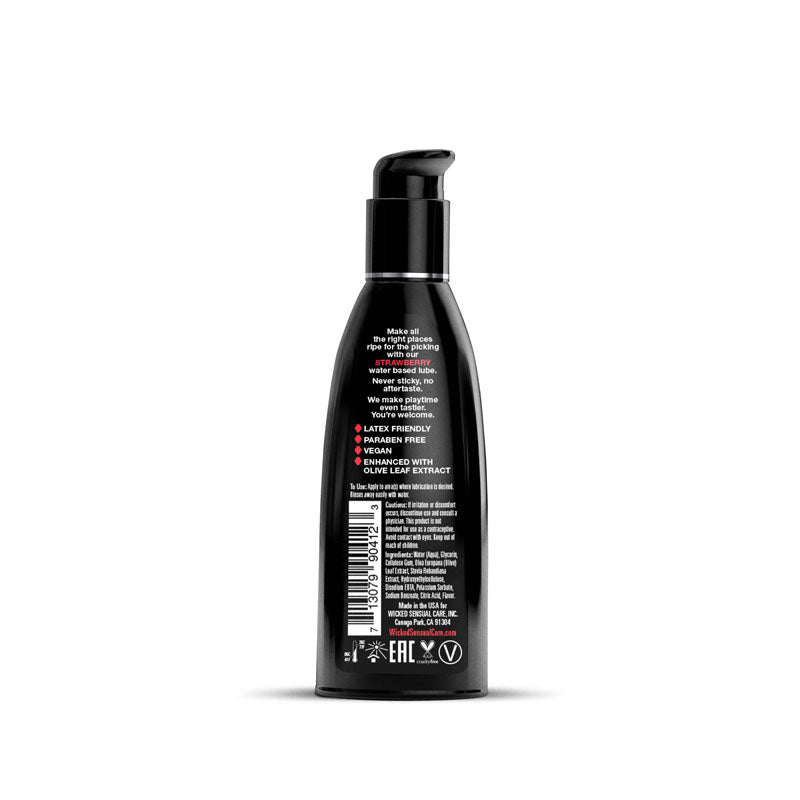 Wicked Aqua Strawberry (60 ml) – Water-Based Strawberry Flavored Lubricant