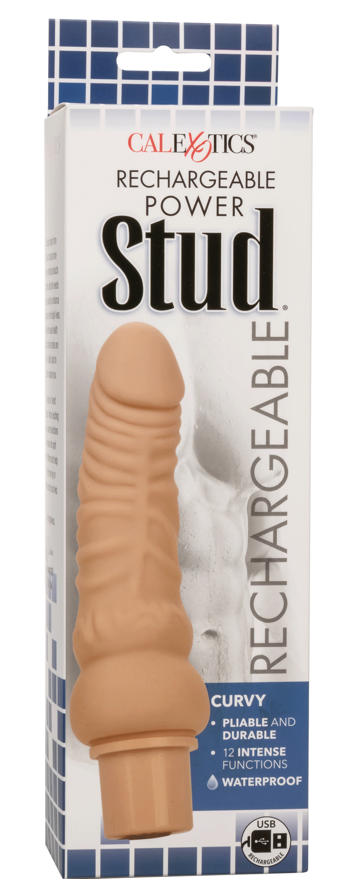 Power Stud Curvy Vibrator Ivory Flexible Silicone 12 Vibration Functions Waterproof