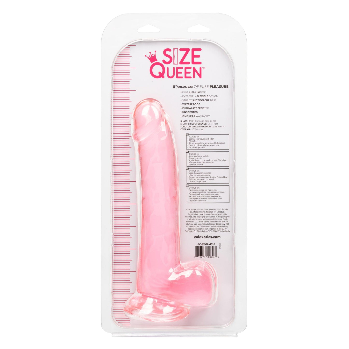 Size Queen 8 Inch Realistic Dong in Ivory