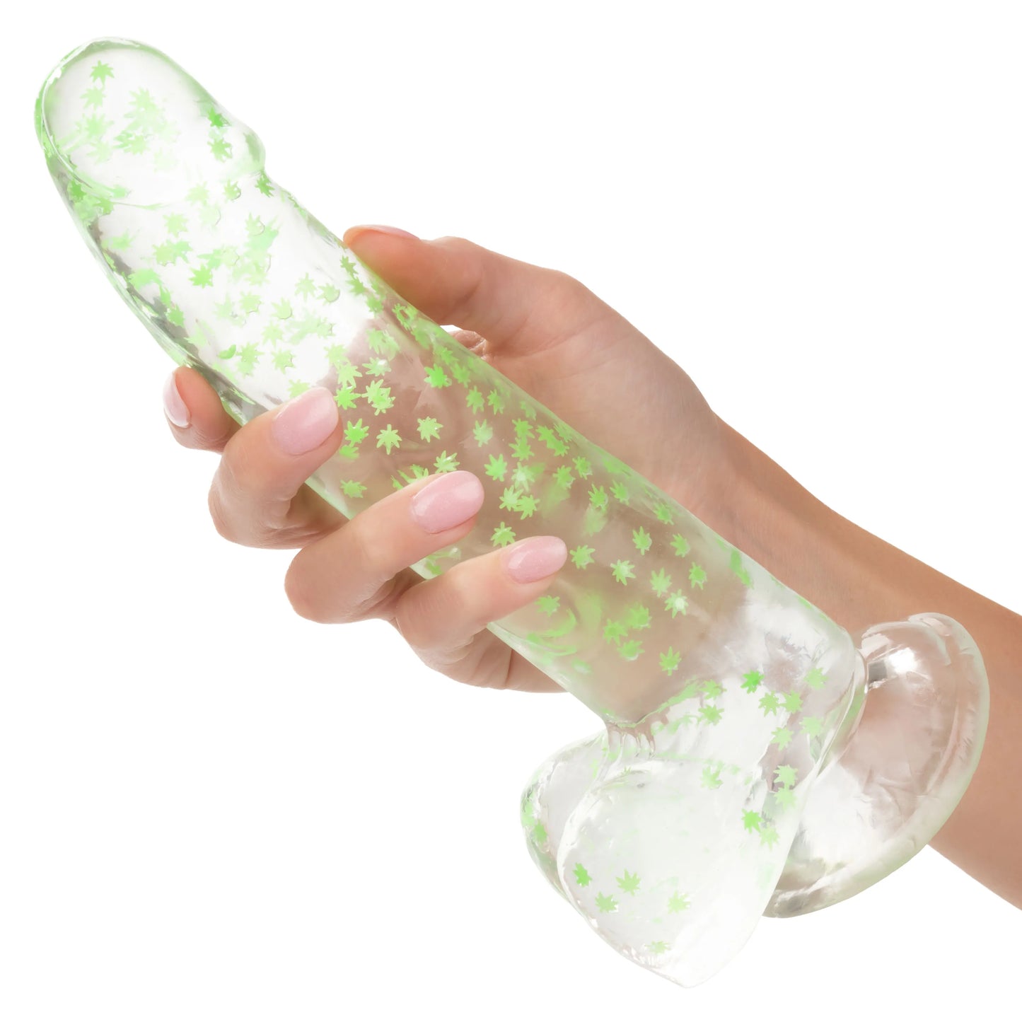 Naughty Bits I Leaf Dick – Glow-in-the-Dark 8 Inch Dildo