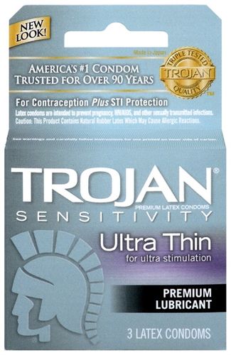 Trojan Sensitivity Ultra Thin Lubricated Condoms - 12 Pack