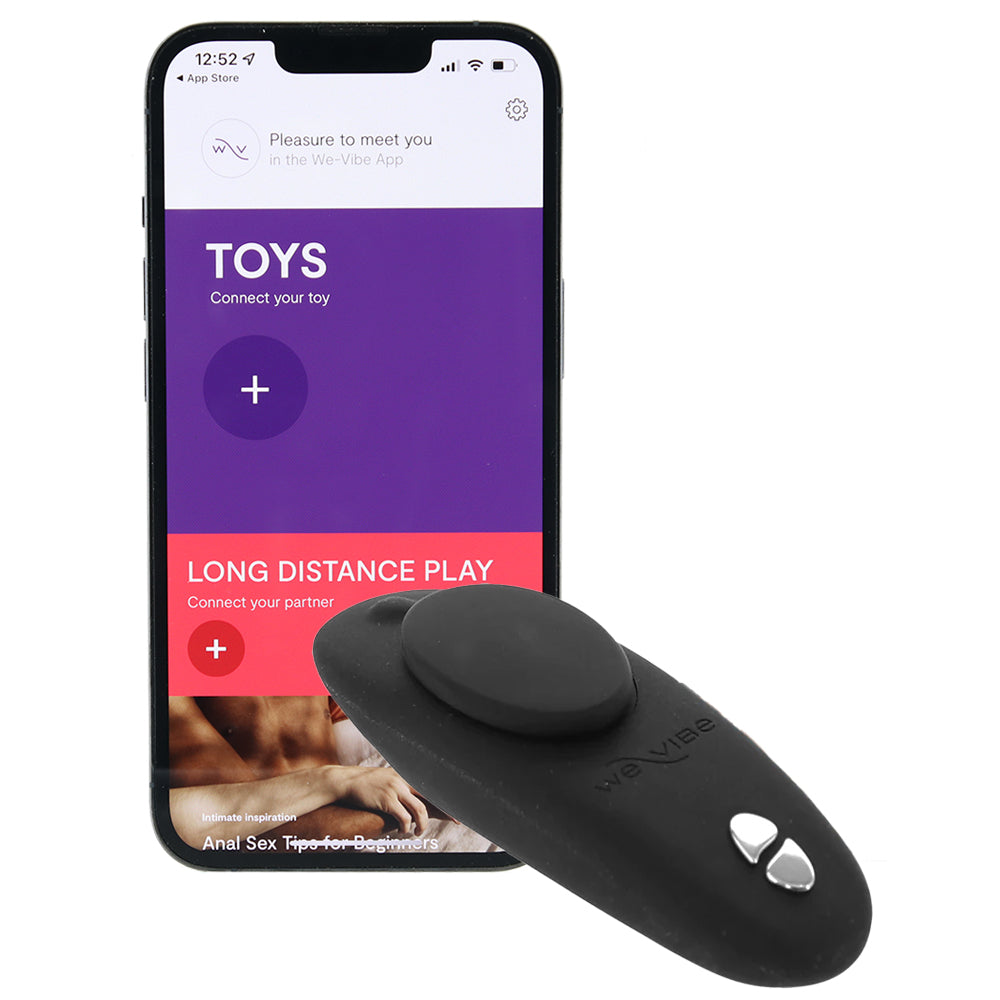 We-Vibe Moxie+ Wearable Clitoral Vibe in Satin Black Vibrators > Wearable & Panty Vibrators