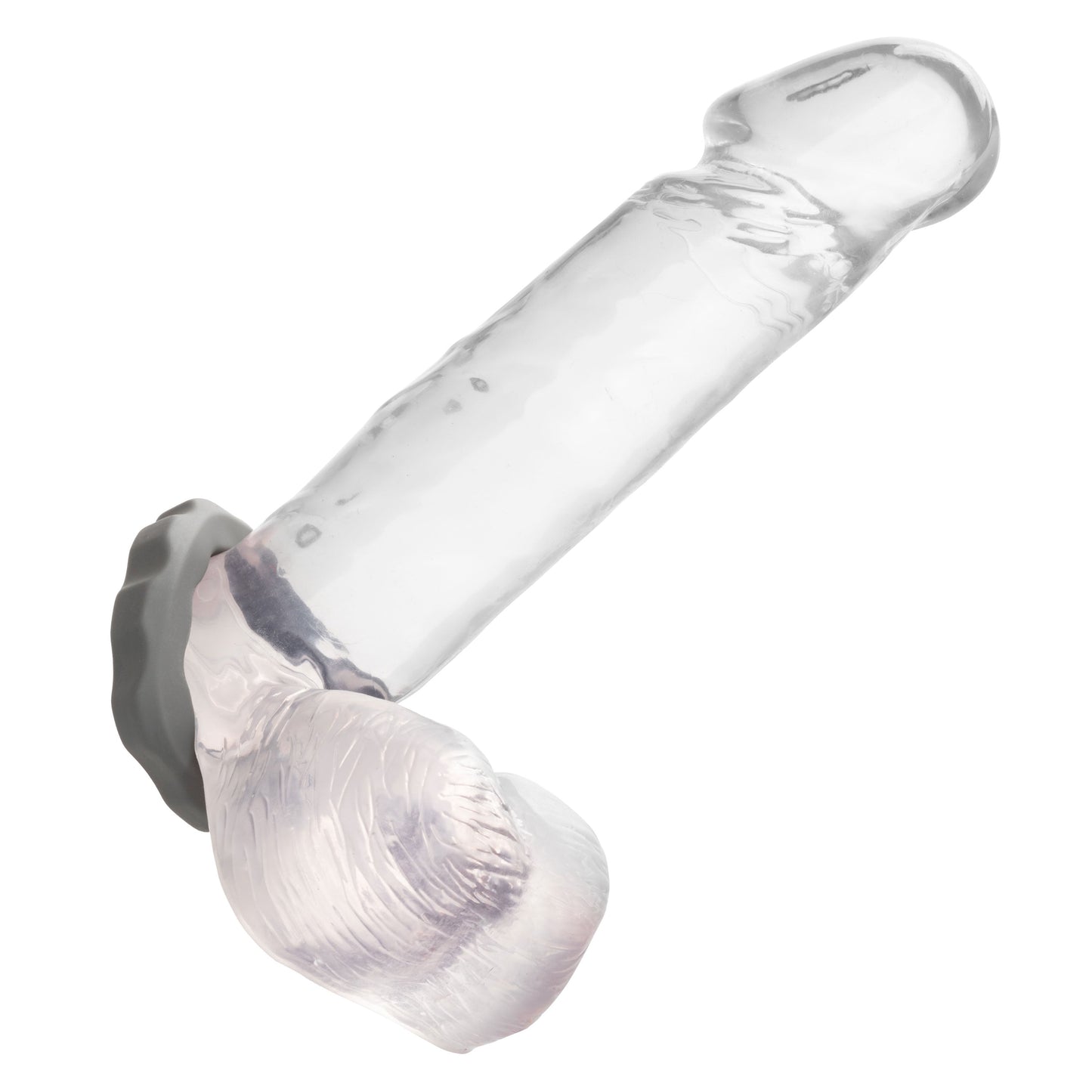 Alpha Liquid Silicone Erect Ring Stretchy Comfortable Gray Beaded Design