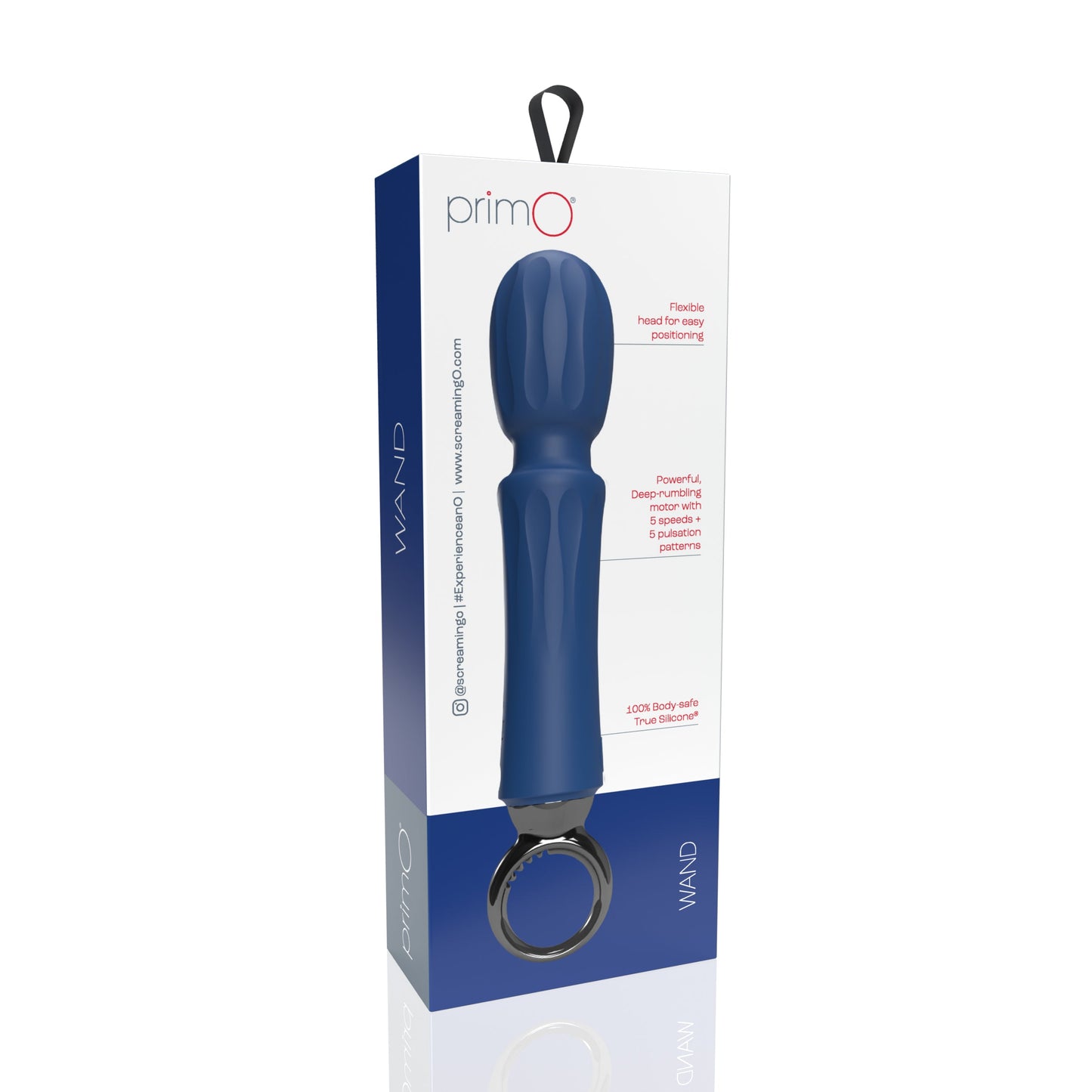 Screaming O PrimO Wand – Rechargeable Portable Wand Vibrator with 10 Vibration Functions
