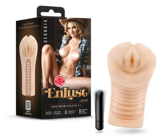 Enlust Georgia Male Masturbator with Bullet Vibrator – Premium Masturbator