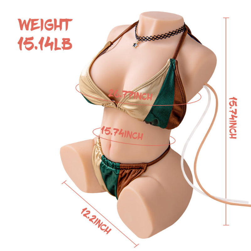 Jessie - 15.14lbs Sucking Vibrating Sex Torso love doll Masturbators