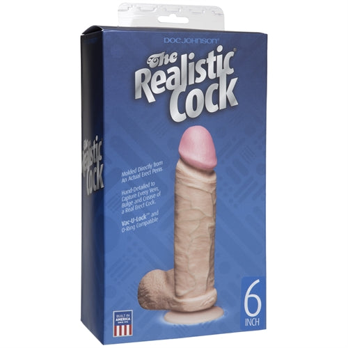 Ultraskyn 6 Inch Realistic Cock – Body-Safe Suction Cup Dildo