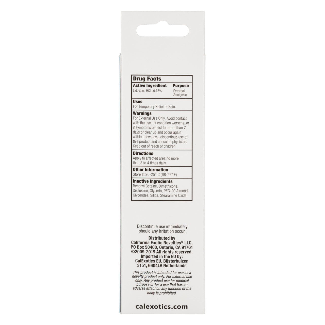 Anal Eze Tube 1.5oz Unscented Desensitizing Gel for Extended Anal Comfort and Pleasure