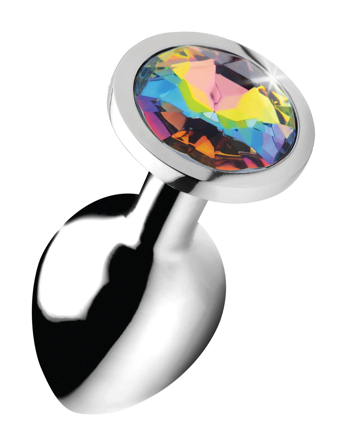 Rainbow Prism Gem Medium Butt Plug