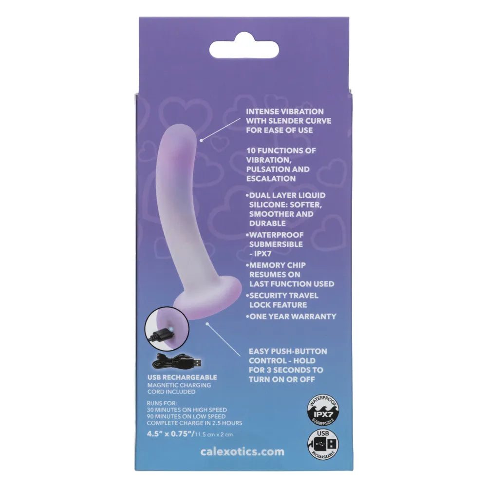 Lavender Haze Slender Curved Probe (Purple) – 4.5" Waterproof Curved Vibrator