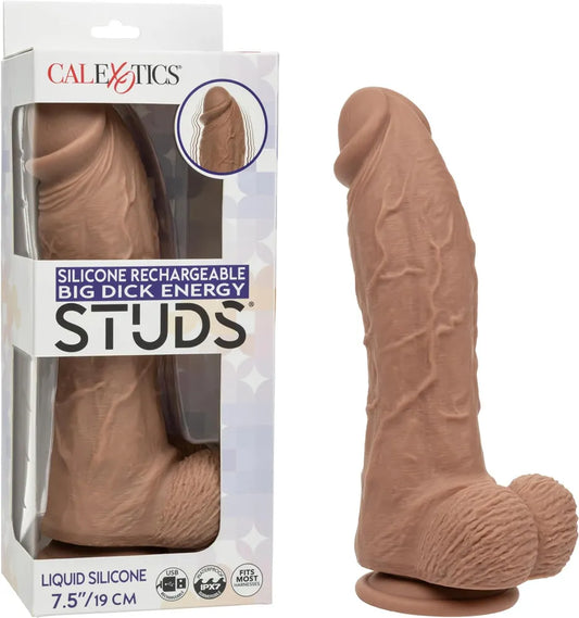 Big Dick Energy Studs – 7.5" Rechargeable Silicone Hands-Free Vibrator