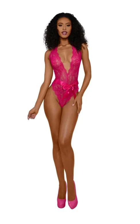 Tiana Lace Teddy With Satin Tie – Lingerie