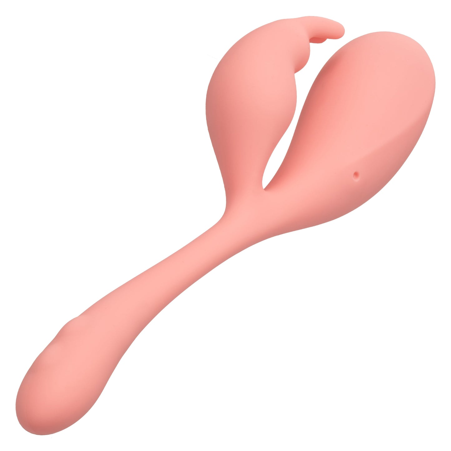 Elle Liquid Silicone Bunny Vibrator in Soft Pink with 10 Vibration Functions and Flexible Body