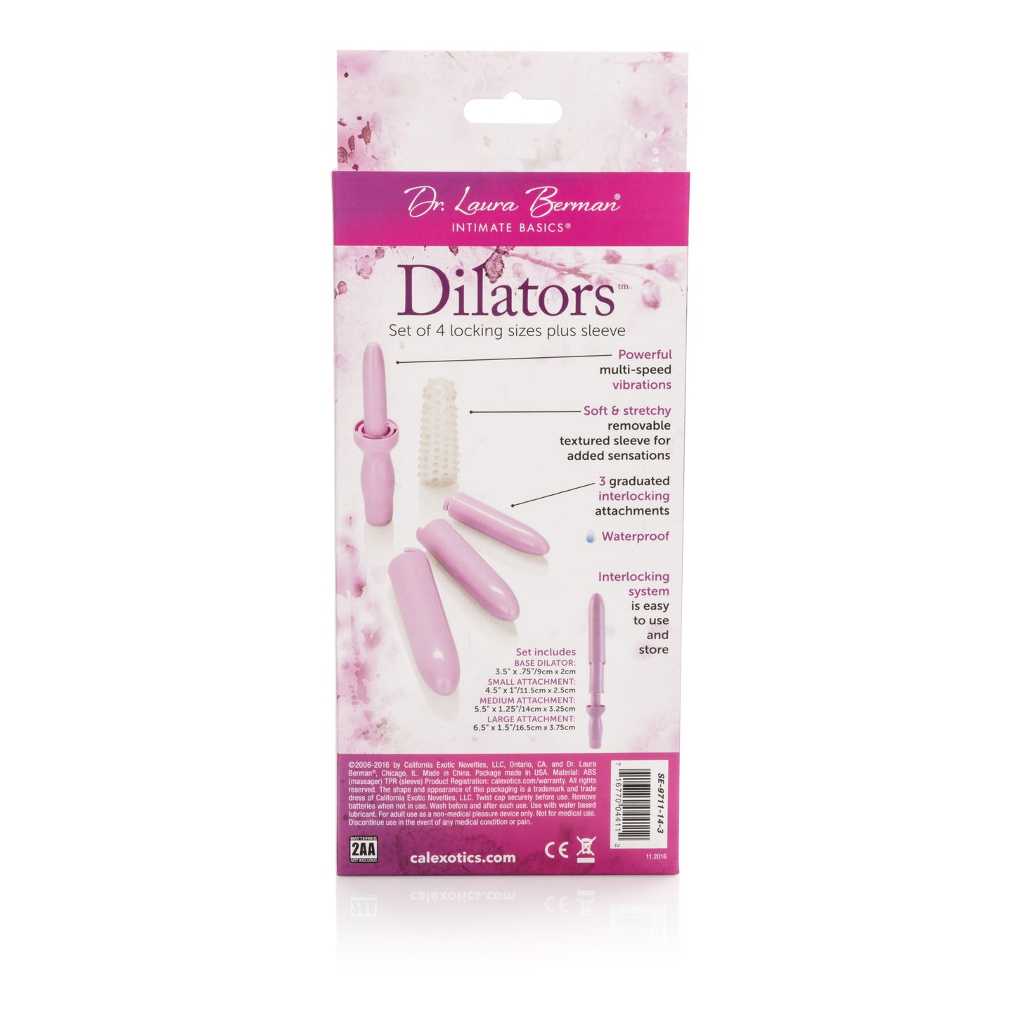 Dr. Laura Berman Intimate Basics Dilator Set – Body Safe ABS Vibrating Massager Dilator Set