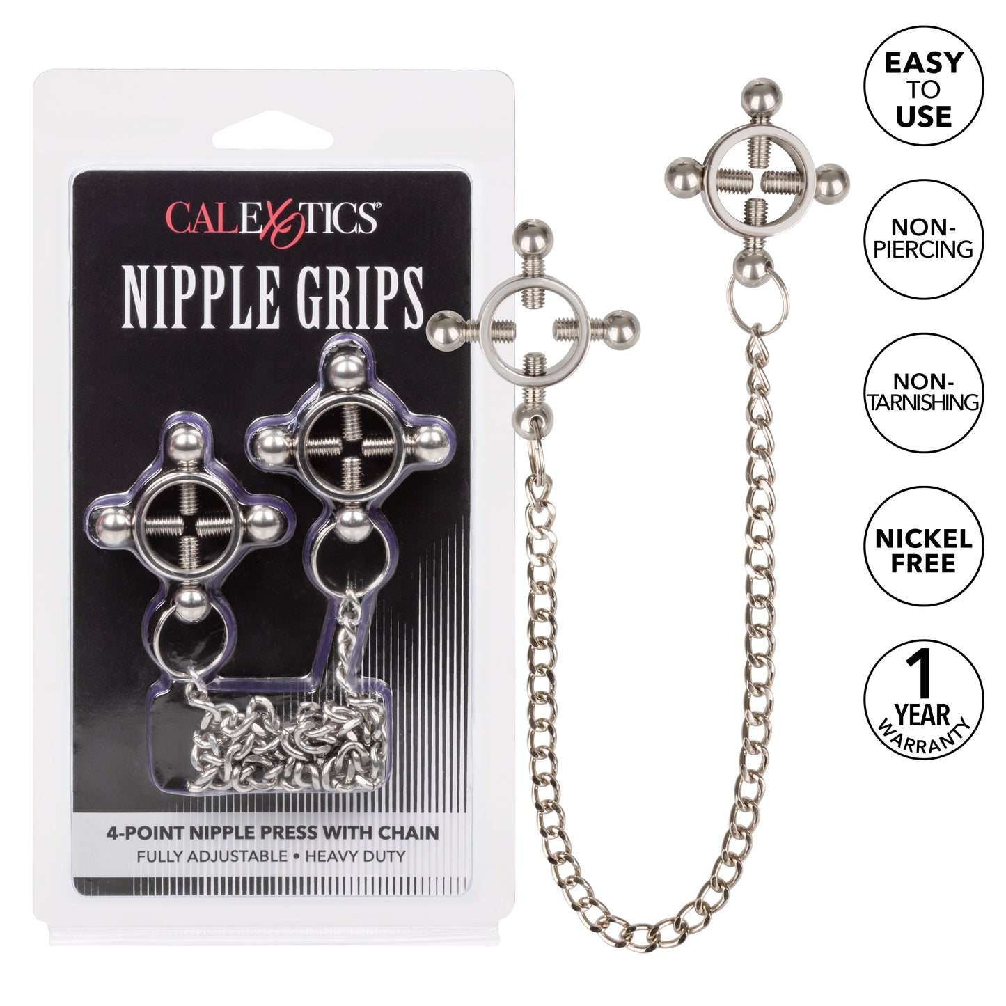 Nipple Grips 4 Point Nipple Press With Chain – Adjustable Nipple Clamp