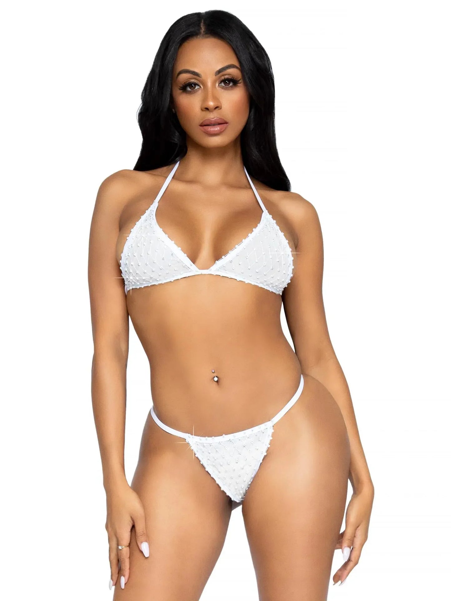 Leg Avenue Tempest Bikini Set (White) – One Size