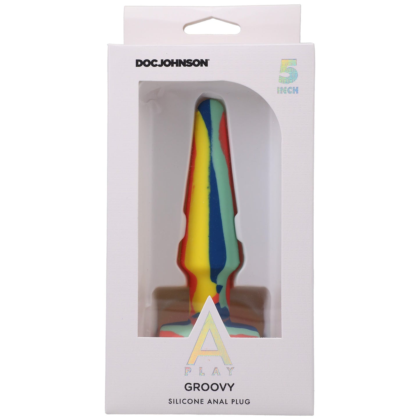 Groovy Silicone Anal Plug 5 Inch Sunrise Multi Colored