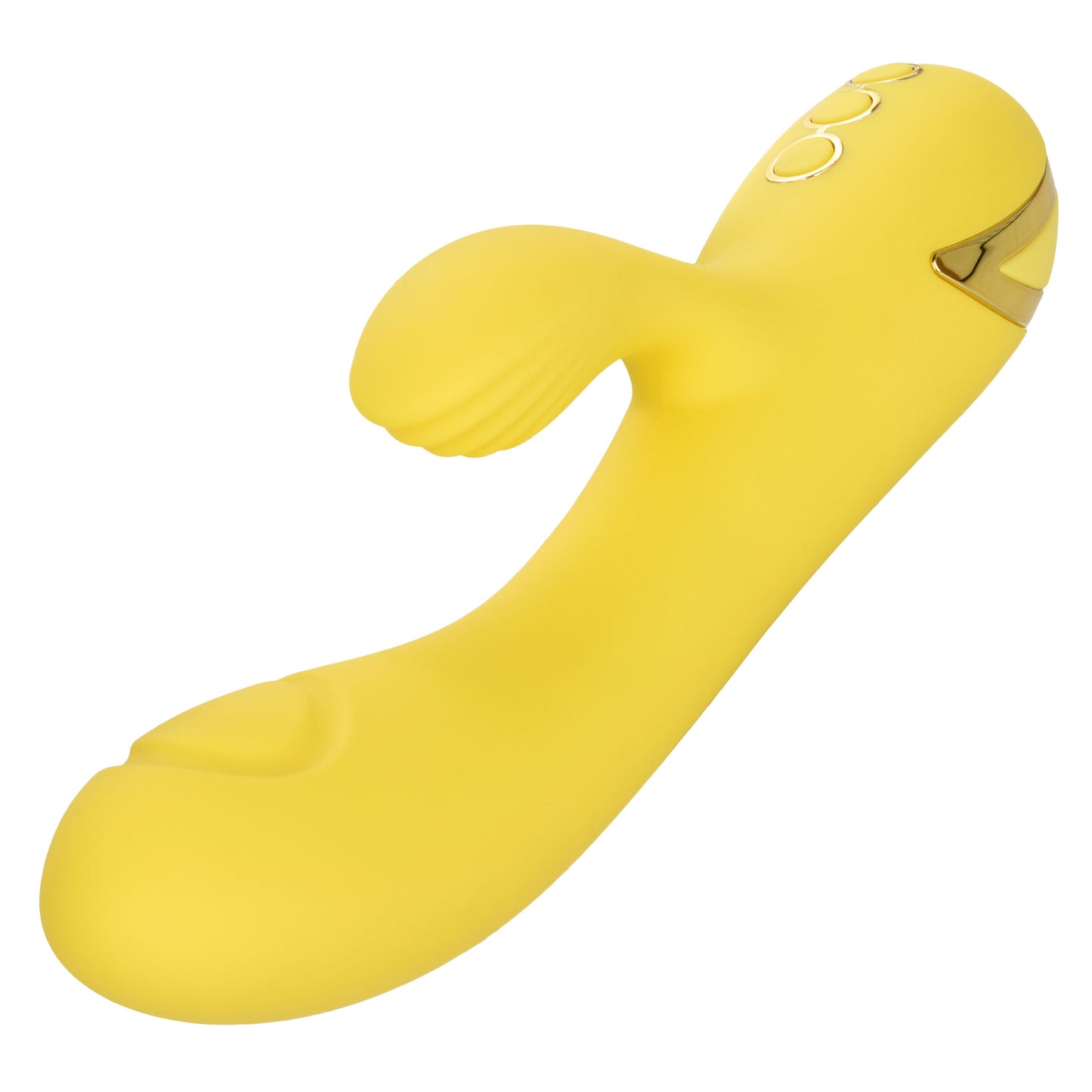 California Dreaming San Diego Seduction Yellow Silicone Dual-Action Massager with Triple Motors and 10 Functions